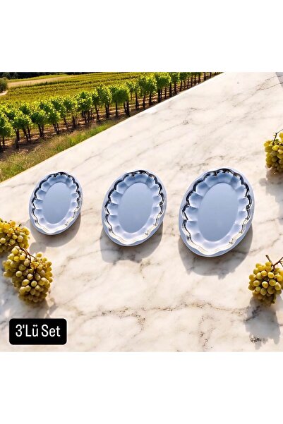 Metler Çelik Dilimli Kayık Tabağı  Kalın Çelik Kayık Tabağı,Salata,Servis,Mak...