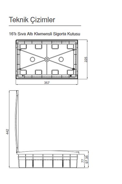 MAKEL Fuse Box Recessed 16 Li 63016