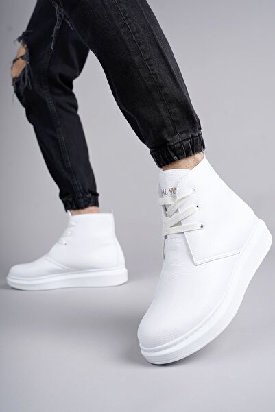 MEVESE Matteo Bağcıklı Deri Erkek Günlük Spor Beyaz Bot