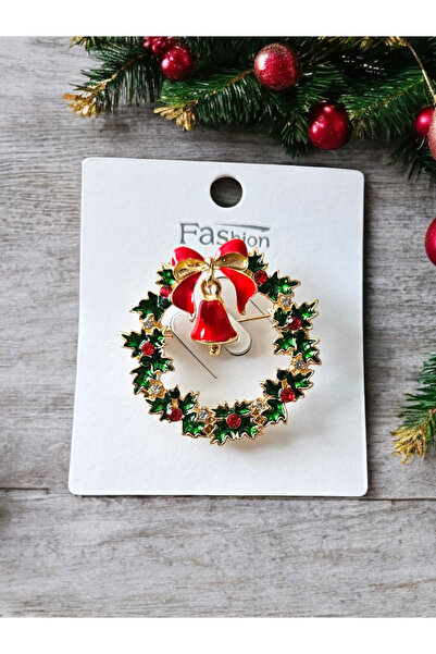 FASHION Melekcehobi Takı Noel Çelenk Broş