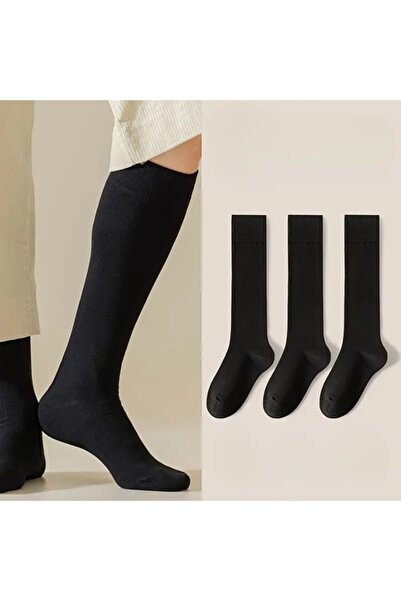 Çorap Bakkalı 3 ÇİFT UNİSEX PAMUKLU DİZ ALTI ÇORAP