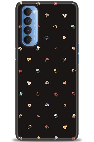 MRCİLETİSİM Oppo Reno 4 Pro Kılıf HD Baskılı Kılıf - Flower + Tam Ekran Koruyucu
