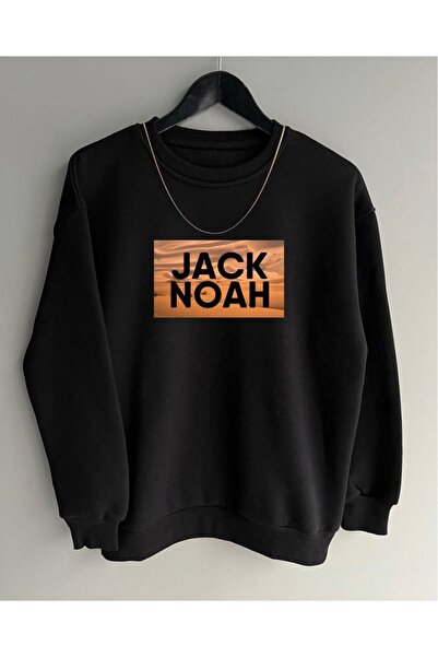 ALİ.COM Λευκό φούτερ Jacknoah με λαιμόκοψη με 2 κλωστές και γράμματα