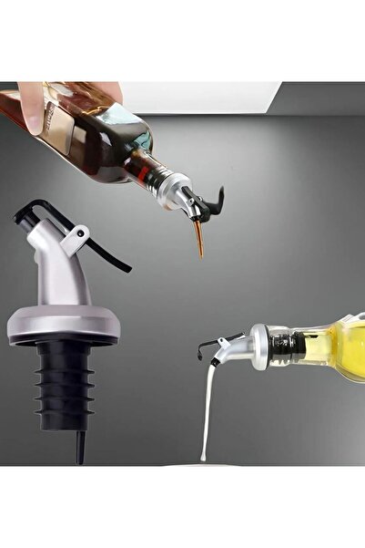 TARIK HOME Set of 2 Bamboo 2-Compartment Oil Pot Coaster with -&- 2 Lids Bottle End Serving Apparatus