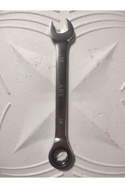 Ars Vanadium Steel Finished 20X20 Wrench - Circirli Combined, Matte Chrome