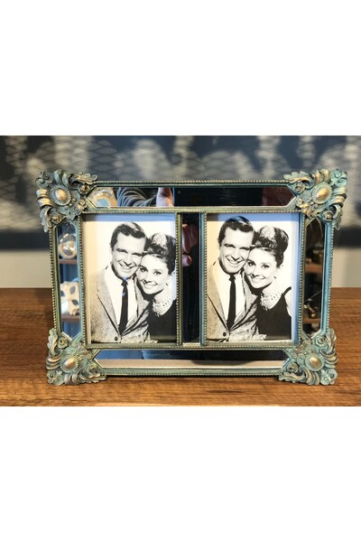 MGS COLLECTION Dekoratif Polyester Resim Çerçevesi İkili Aynalı Çerçeve