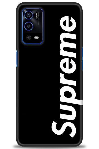 MRCİLETİSİM Oppo A55 Case Hd Printed Case - Supreme Black