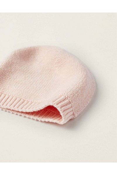 Ziddy SET BEANIE MITTENS CRYST PINK