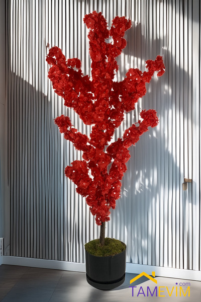 TamEvim Doğa Lüksü - Yapay Büyük Singapur Bahar Dalı Yapay Ağacı - 130 Cm