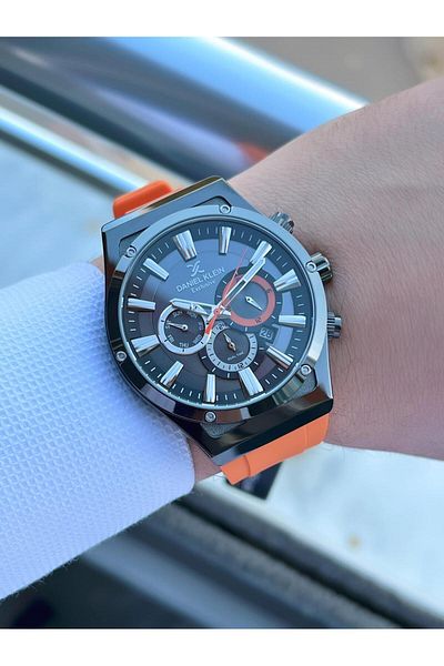 Daniel Klein Silicone Cord Men's Wristwatch Inner Functions Active 30 Mt Water Resistant EDK.10563.6