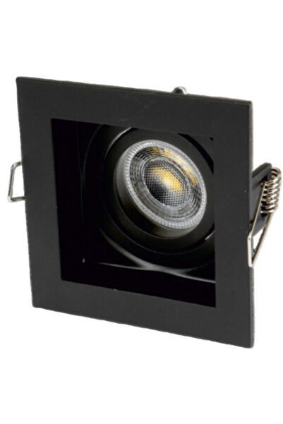 Cata Ct-5223 Pars Kare Boş Spot Kasası Siyah GU10 - 12'Lİ PAKET (Ampulsüz ve duysuz)