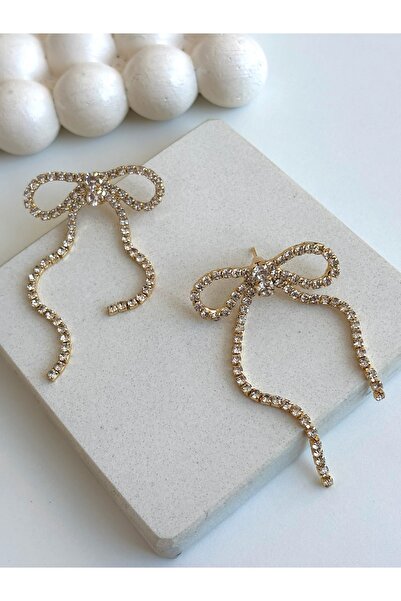 Ressia Zircon Stone Bow Earrings