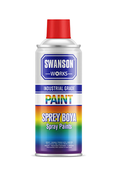 SWANSON Kırmızı Sprey Boya 400ml - Türlü Türlü Yüzeyler Için