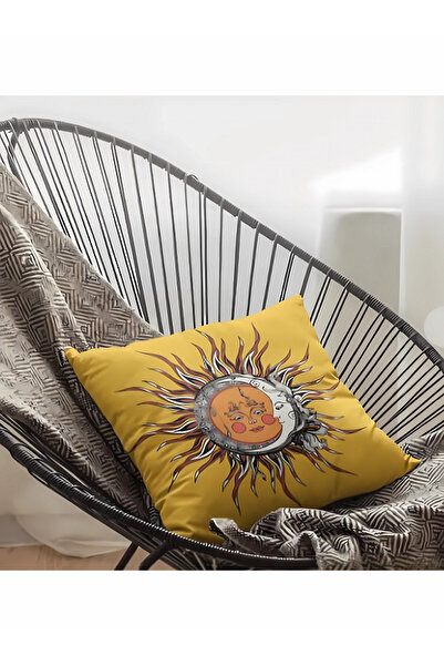 ALAMODECOR Κάλυμμα μαξιλαριού με ειδικό σχέδιο με λεπτομέρεια με φερμουάρ με τύπωμα (43cm X43cm)