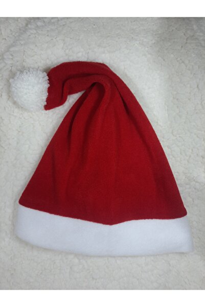 Işık kasabası سانتا - قبعة رأس السنة الجديدة من الصوف الأحمر والأبيض، قبعة بو...