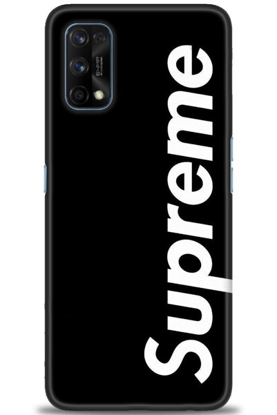 MRCİLETİSİM جراب Realme 7 Pro بطباعة HD - أسود فائق + واقي شاشة كامل