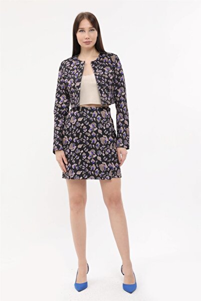 HomeStore Etek Mini Benek Desenli Anvelop Düğmeli - Siyah