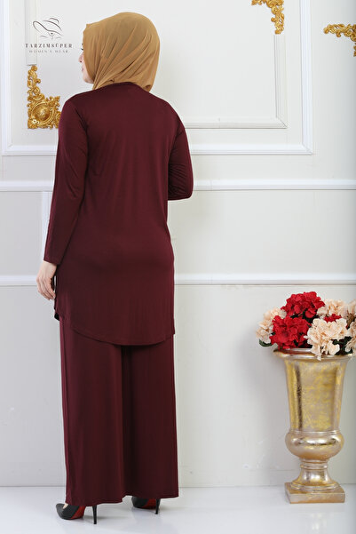 tarzımsüper New Season Trousers Tunic Double Set Lycra Cotton Fabric Flexible Comfort Model Stylish Hijab Set