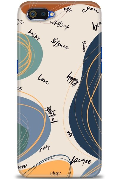 MRCİLETİSİM Realme C2 Case Hd Printed Case - Happy
