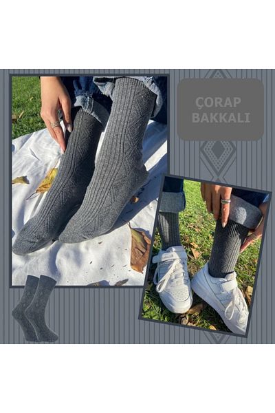 Çorap Bakkalı Мъжки термоефектни зимни чорапи от агнешка вълна, 5 чифта