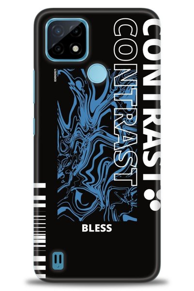 MRCİLETİSİM Realme C21 Case Hd Printed Case - Contrast
