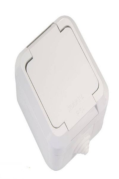 MAKEL Surface Mounted Socket Humidifier White Covered Grounded Socket 18304