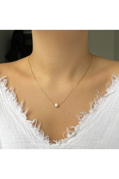 ORFE JEWELRY Çelik Zincirli İnci Kolye