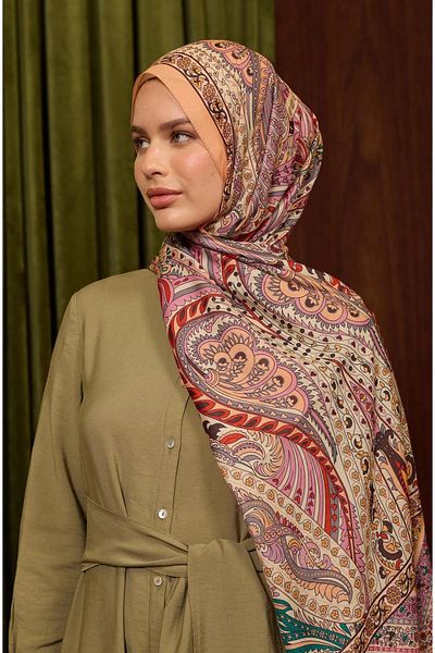 İpekhan New Collection Soft Shawl Salmon Red 3047-02