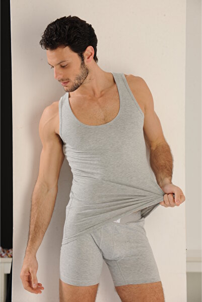 MODA Μαλακό βαμβακερό και ελαστικό ύφασμα ανδρικά λευκά εσώρουχα με λουράκια