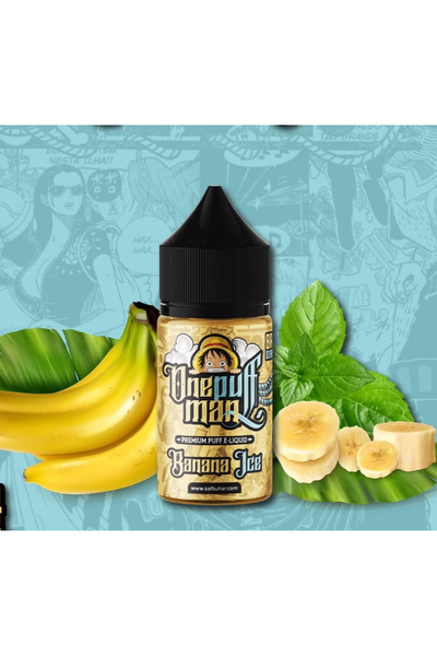 ONE PUFF MAN Banana Buz - Salt | 30ML/50MG | (50VG-50PG) | Premium Puff Aroma