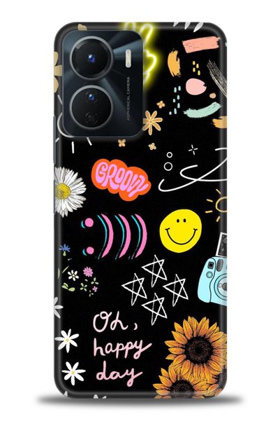 MRCİLETİSİM Tecno Spark 9 Pro Case Hd Printed Case - Happy Day