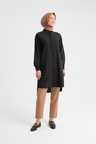 Armine Şerit Aksesuarlı Tunik 24y4013 Siyah