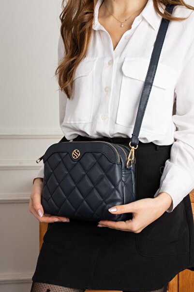 H&D COLLECTİON Регульований довгий ремінь на підкладці, стьобана сумка на 4 відділення на плече і через плече 1267