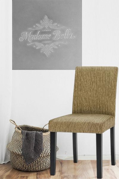 MADAME BELLA Μέγεθος 45x45x60 Μινκ Μοτίβο ζακάρ εύκαμπτο κάλυμμα καρέκλας που πλένεται - 1 τεμάχιο