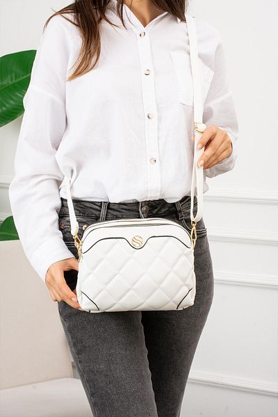 H&D COLLECTİON Geantă de umăr și crossbody cu 4 compartimente, căptușită cu curea lungă reglabilă 1267