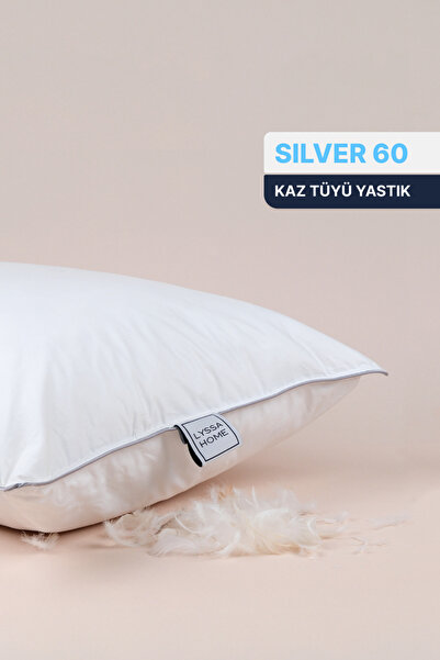 Silver 60 Kaz Tüyü Yastık 50x70 cm – %60 Gıdık Tüyü, %100 Pamuk Kumaş