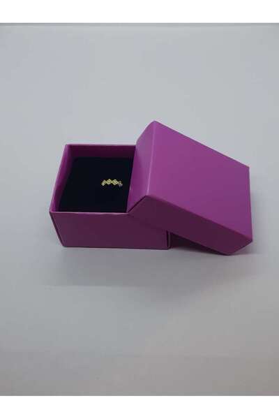 Genel Markalar Karton İçi Süngerli Ekonomik ''LİLA'' (6 ADET ) Takı Saklama Kutusu (5,5 cm x 3 cm x 4cm)