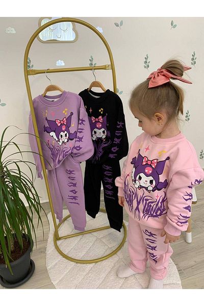 joyEm Girl Children's Kurumi Character 3 Thread Hooded Suit