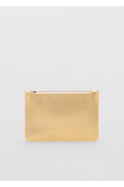 MANGO Woman Glitzernde Kosmetiktasche mit Reißverschluss