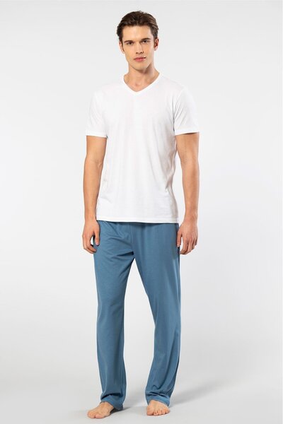 Cacharel Men's 2192/White Short Sleeve Modal Pajama Set