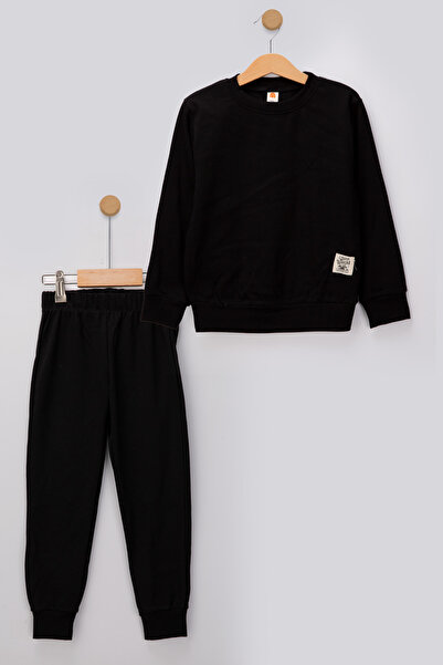 MUTTİ Basic Embroidered 2 Thread Crew Neck Εποχιακή παιδική φόρμα