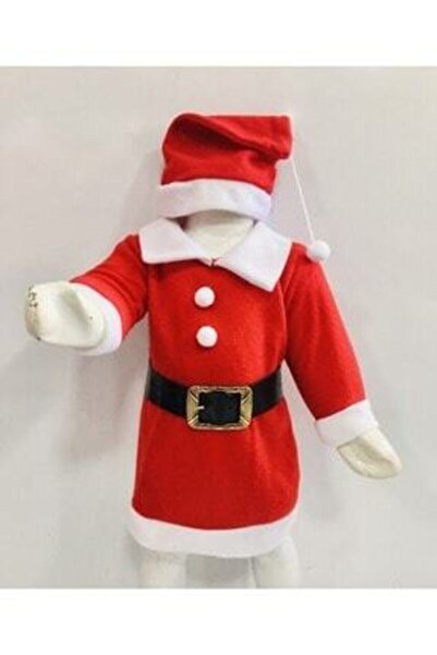 PEMBECİN Pembecin Kız Çocuk Noel Baba Kostüm Yılbaşı Eğlence Çocuk Giyim