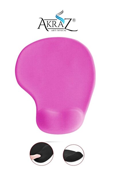 Akraz Art Design Bilek Destekli Mouse Pad Mouse siyah (mouse altlığı)