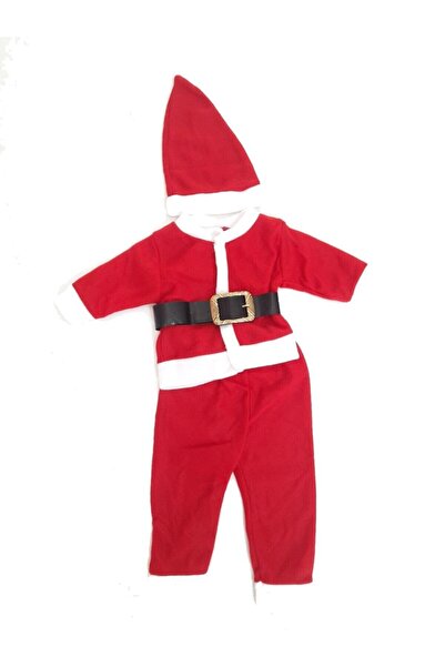 PEMBECİN Pembecin Unisex Çocuk Kırmızı Yılbaşı Noel Kostümü Kıyafeti