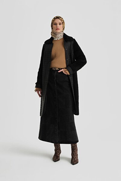 Armine Yumuşak Trikolu Kapitone Kap 24k7507 Siyah