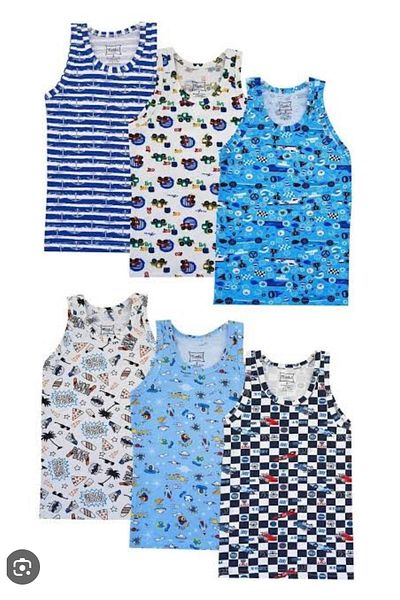 Tutku Boy's Printed Undershirt Set of 6