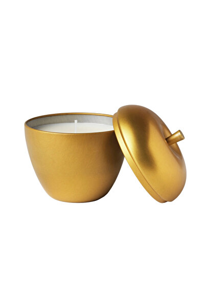 IKEA VINTERFINT metal kutuda kokulu  mum altın sarısı 24 saat