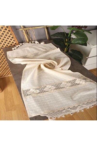 Buldan Tekstil Buldan Kare Dantel Monika el danteli runner