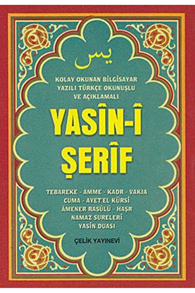 Çelik Yayınevi Yasini Şerif Mini Boy Bilgisayar Yazılı Türkçe Okunuşlu Ve Açı...