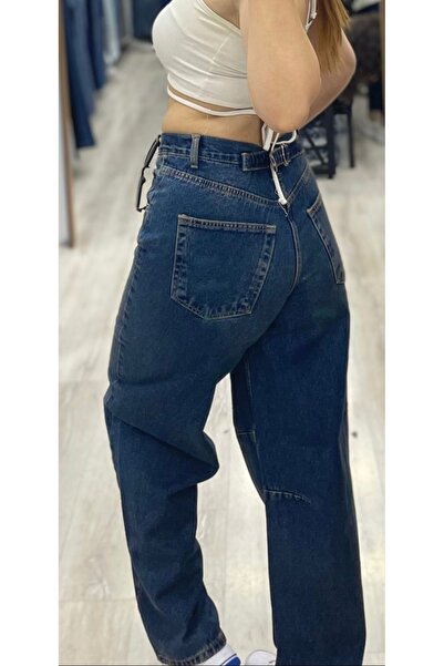 Asia Φαρδιά τζιν πόρπη πλάτης Αντίκα πλυμένο φαρδύ πόδι